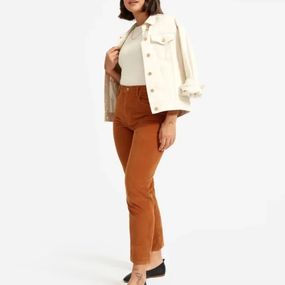 Everlane Baby Cord Cheeky Pants Straight Leg Golden Brown Size 25
